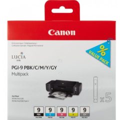 Canon PGI9 Genuin PBK/C/M/Y/GY Multipack Ink Cartridge
