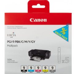 Canon PGI9 Genuin PBK/C/M/Y/GY Multipack Ink Cartridge