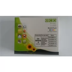   CANON CLI521 CMY 5 db-os BRPGI520BK,CLI521BK,CLI521C,CLI521M,CLI521Y Utángyártott Ecopixel Multipack Tintapatron