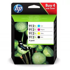   HP 3YP34AE C/M/Y/Bk 4Pack No.912XL Genuin Négyszínű FCMY Ink Cartridge