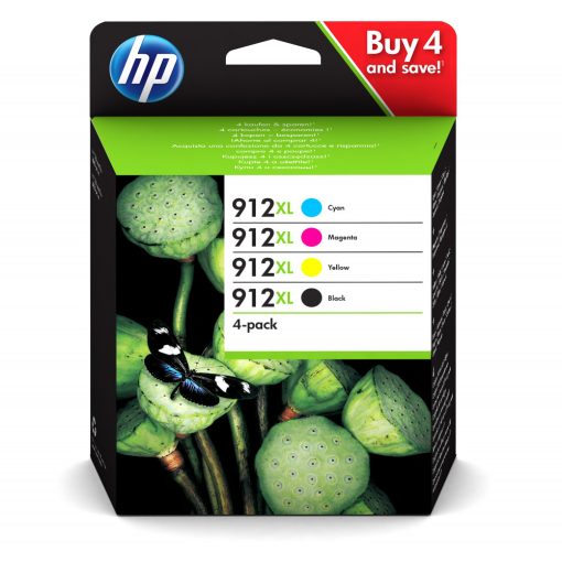 HP 3YP34AE C/M/Y/Bk 4Pack No.912XL Genuin Négyszínű FCMY Ink Cartridge