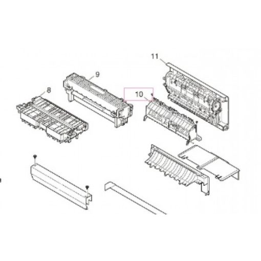 OKI 44563801 Guide assy eject L B411/431