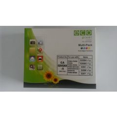   CANON CLI526 CMY 5db-os BRPGI525BK,CLI526BK,CLI526C,CLI526M,CLI526Y Compatible Ecopixel Multipack Ink Cartridge