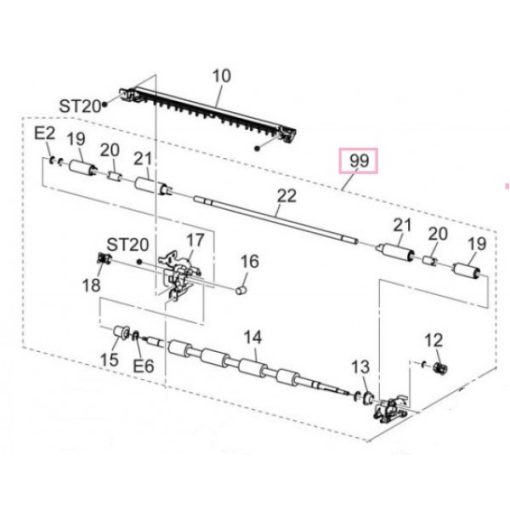 XE 607K04980 Roller kit duplex