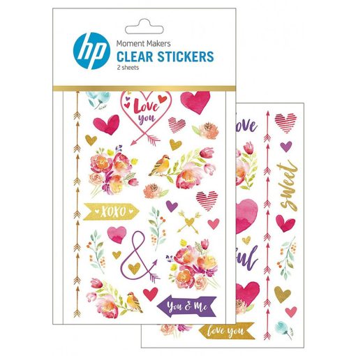 HP Moment Makers Clear Stickers Love