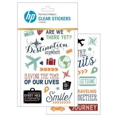 HP Moment Makers Clear Stickers Travel