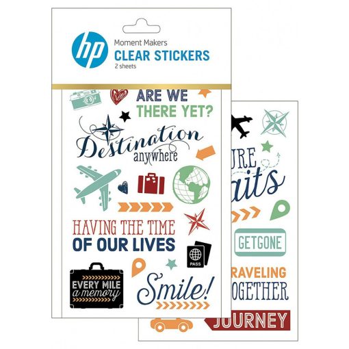 HP Moment Makers Clear Stickers Travel