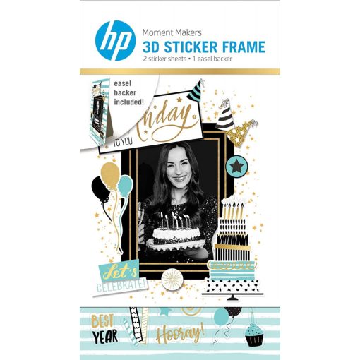 HP Moment Makers 2x3 3D Easel Frame Bday