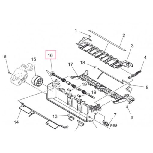 MIN A3GN890103 Paper exit roller C3850