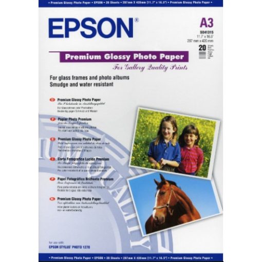 Epson A/3 Prémium Fényes Fotópapír 20Lap 255g (Eredeti)