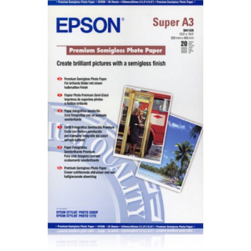 Epson A/3+ Prémium Félfényes Fotópapír 20Lap 250g (Genuin)