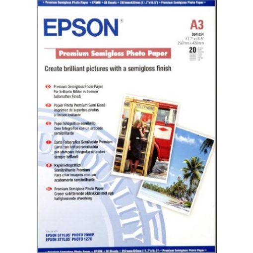 Epson A/3 Prémium Félfényes Fotópapír 20Lap 251g (Genuin)