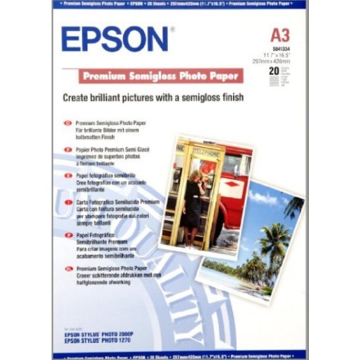 Epson A/3 Prémium Félfényes Fotópapír 20Lap 251g (Eredeti)