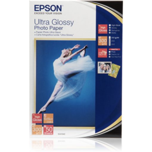 Epson 10x15 Ultra Fényes Fotópapír 50Lap 300g (Genuin)