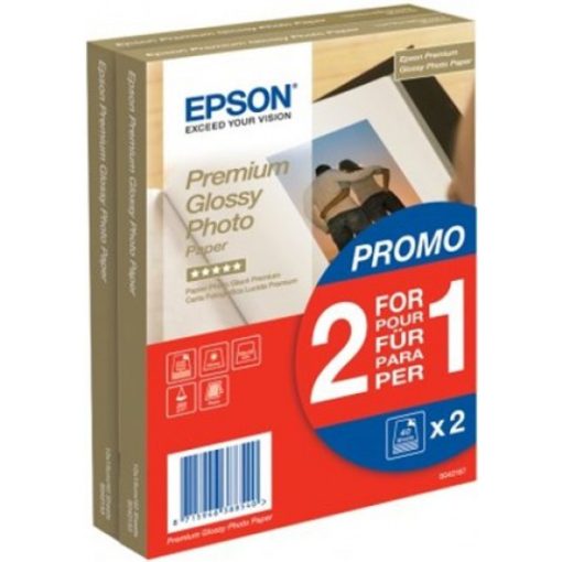Epson 10x15 Premium Fényes Fotópapír 2x40Lap 255g (Genuin)