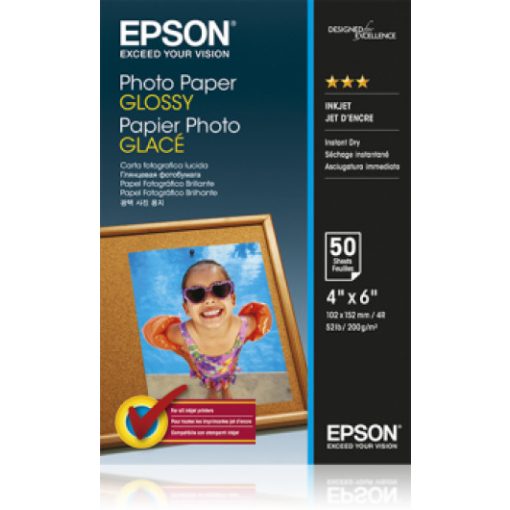 Epson 10x15 Fényes Fotópapír 50Lap 200g (Genuin)
