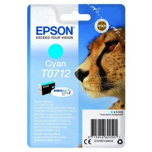 Epson T0712 Genuin Cyan Ink Cartridge