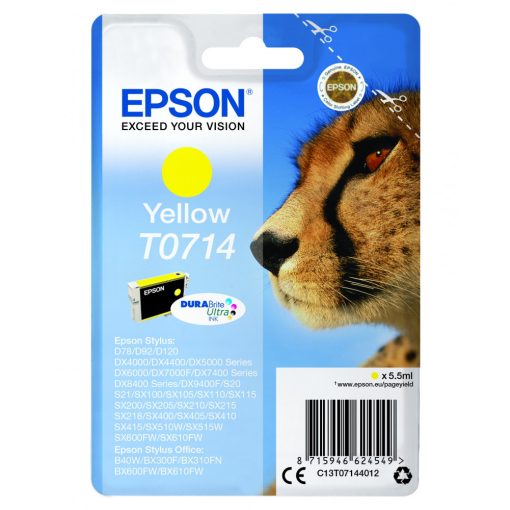 Epson T0714 Eredeti Yellow Tintapatron