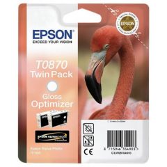   Epson T0870 Gloss Optimizer 2x11ml Genuin Gloss Optimizer Ink Cartridge