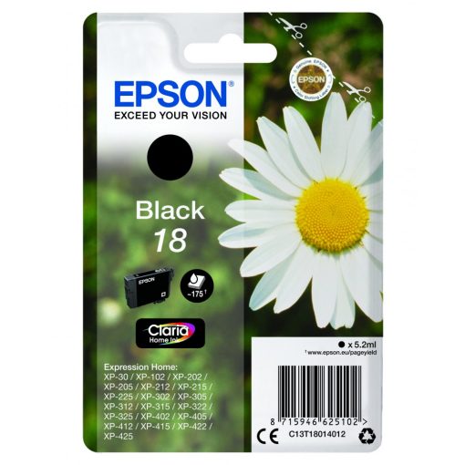 Epson T1801 Eredeti Fekete Tintapatron