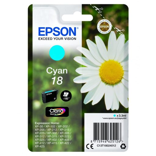 Epson T1802 Eredeti Cyan Tintapatron