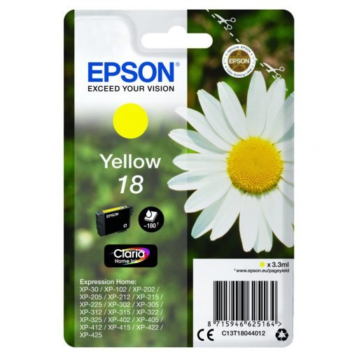 Epson T1804 Eredeti Yellow Tintapatron