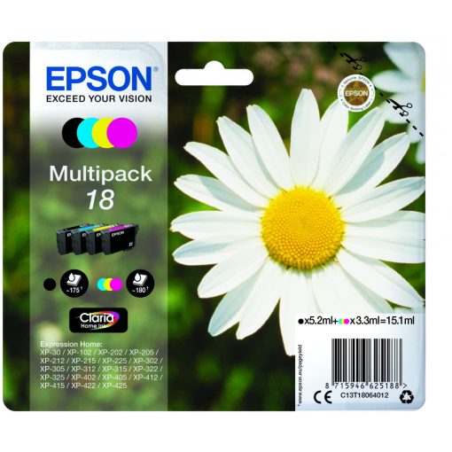 Epson T1806 Genuin Multipack Ink Cartridge