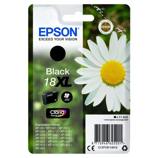 Epson T1811 Eredeti Fekete Tintapatron