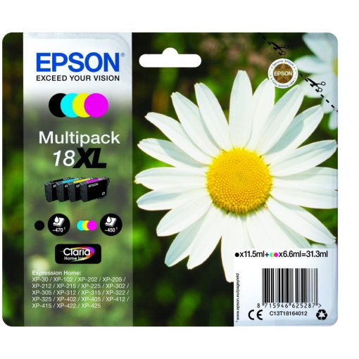 Epson T1816 Genuin Multipack Ink Cartridge