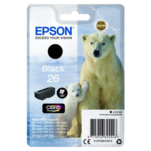 Epson T2601 Eredeti Fekete Tintapatron