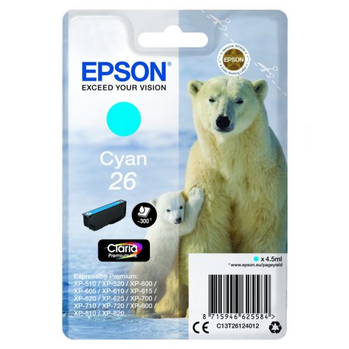 Epson T2612 Genuin Cyan Ink Cartridge