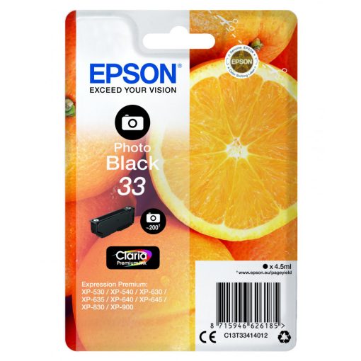 Epson T3341 Genuin Photo Black Ink Cartridge