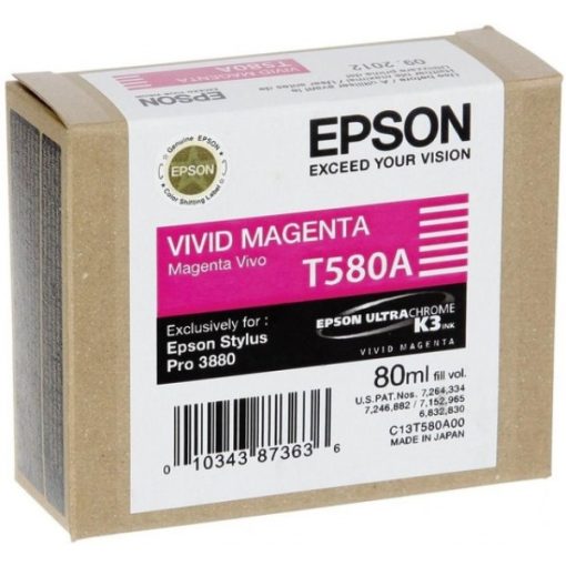 Epson T580A Eredeti Magenta Plotter Tintapatron