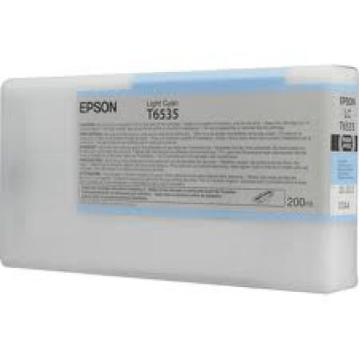 Epson T6535 Genuin Világos Cyan Plotter Ink Cartridge