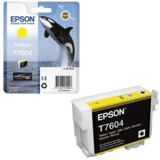 Epson T7604 Genuin Yellow Ink Cartridge