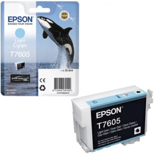 Epson T7605 Eredeti Világos Cyan Tintapatron