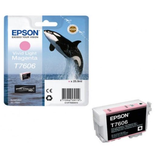 Epson T7606 Genuin Világos Magenta Ink Cartridge