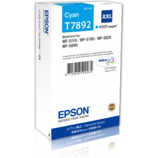 Epson T7892 Eredeti Cyan Tintapatron