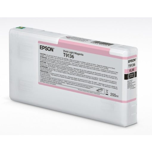 Epson T9136 Genuin Világos Magenta Plotter Ink Cartridge