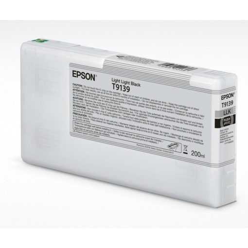 Epson T9139 Eredeti Világos Világos Fekete Plotter Tintapatron