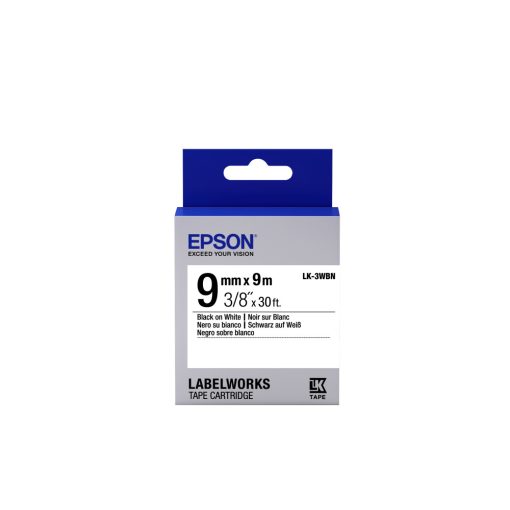 Epson LK-3WBN Black/White 9mm szalag (9m)