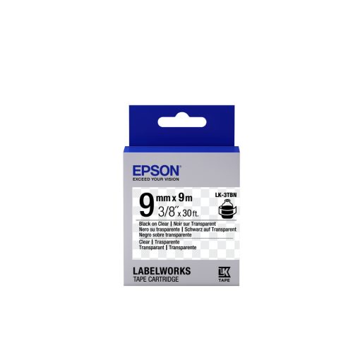 Epson LK-3TBN Black/Clear 9mm szalag (9m)