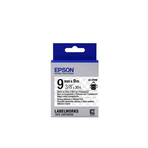 Epson LK-3TBW Black/Clear 9mm szalag (9m)