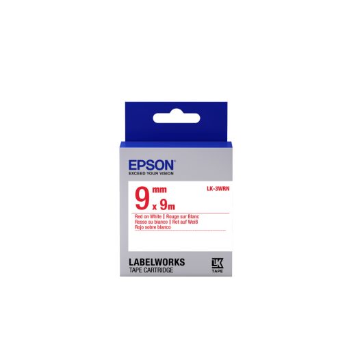 Epson LK-3WRN Red/White 9mm szalag (9m)