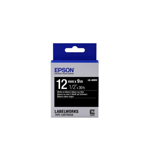 Epson LK-4BWV White/Black 12mm szalag (9m)