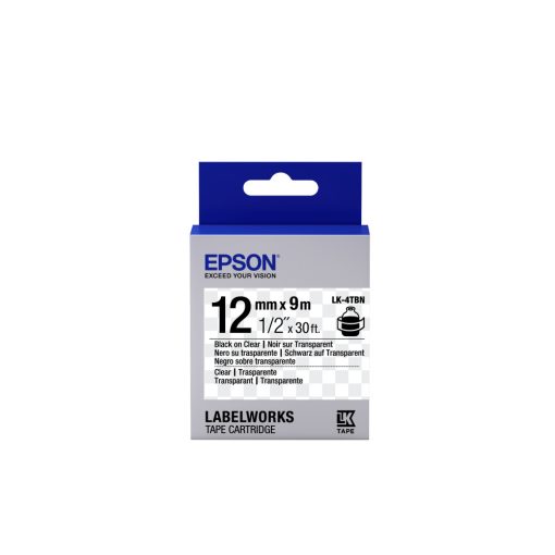 Epson LK-4TBN Black/Transparent 12mm szalag (9m)