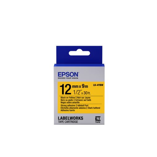 Epson LK-4YBW Black/Yellow 12mm szalag (9m)