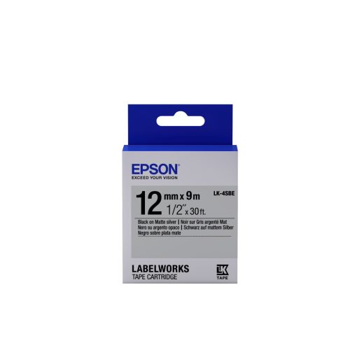 Epson LK-4SBE Black/Matt Silver 12mm szalag (9m)