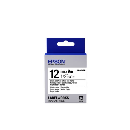 Epson LK-4WBB Black/White 12mm szalag (9m)