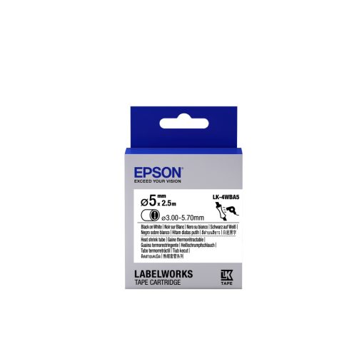 Epson LK-4WBA5 Black/White 5mm szalag(2.5m)